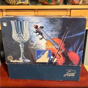Vintage Cristal d'Arques Longchamp Crystal Glass Set (4) NIB